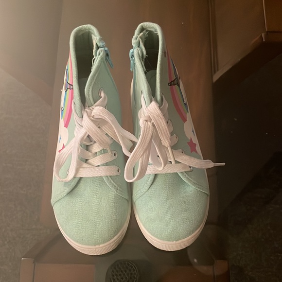 Fabkids Unicorn Little Girl Hightop Sneakers Size 13c - Picture 3 of 4